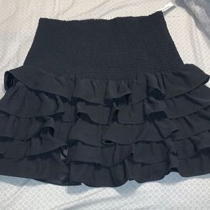 Brand new black ruffle skirt